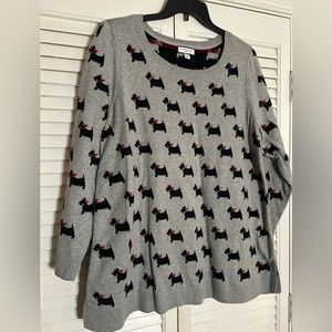 Scottie Dog Sweater by Charter Club With Rhinestones